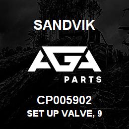 CP005902 Sandvik SET UP VALVE, 9 | AGA Parts