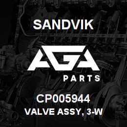 CP005944 Sandvik VALVE ASSY, 3-W | AGA Parts
