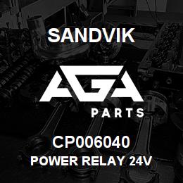 CP006040 Sandvik POWER RELAY 24V | AGA Parts