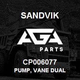 CP006077 Sandvik PUMP, VANE DUAL | AGA Parts