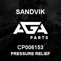 CP006153 Sandvik PRESSURE RELIEF | AGA Parts