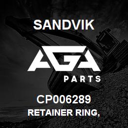 CP006289 Sandvik RETAINER RING, | AGA Parts