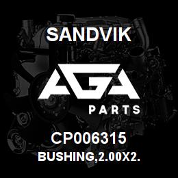 CP006315 Sandvik BUSHING,2.00X2. | AGA Parts