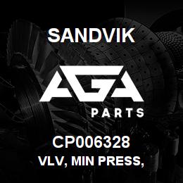 CP006328 Sandvik VLV, MIN PRESS, | AGA Parts
