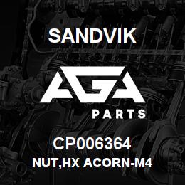 CP006364 Sandvik NUT,HX ACORN-M4 | AGA Parts