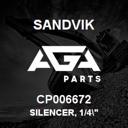 CP006672 Sandvik SILENCER, 1/4" | AGA Parts