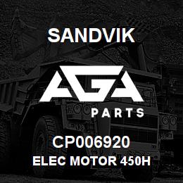 CP006920 Sandvik ELEC MOTOR 450H | AGA Parts