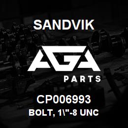 CP006993 Sandvik BOLT, 1"-8 UNC | AGA Parts