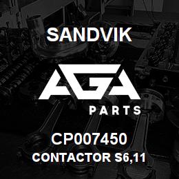 CP007450 Sandvik CONTACTOR S6,11 | AGA Parts