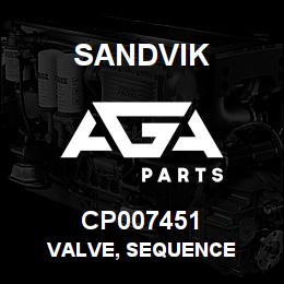 CP007451 Sandvik VALVE, SEQUENCE | AGA Parts