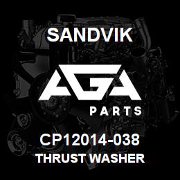 CP12014-038 Sandvik THRUST WASHER | AGA Parts