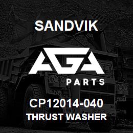 CP12014-040 Sandvik THRUST WASHER | AGA Parts