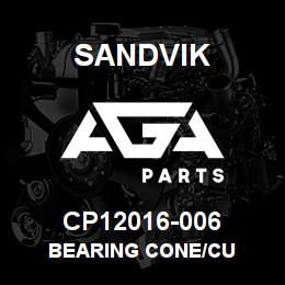 CP12016-006 Sandvik BEARING CONE/CU | AGA Parts