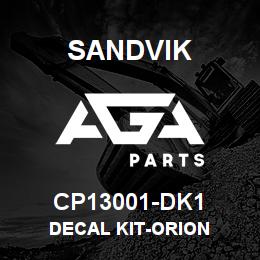 CP13001-DK1 Sandvik DECAL KIT-ORION | AGA Parts