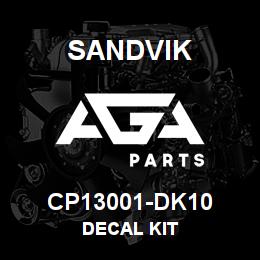 CP13001-DK10 Sandvik DECAL KIT | AGA Parts