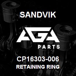 CP16303-006 Sandvik RETAINING RING | AGA Parts