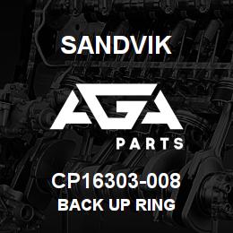 CP16303-008 Sandvik BACK UP RING | AGA Parts