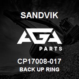 CP17008-017 Sandvik BACK UP RING | AGA Parts