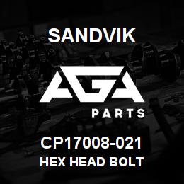 CP17008-021 Sandvik HEX HEAD BOLT | AGA Parts