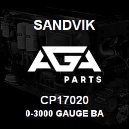 CP17020 Sandvik 0-3000 GAUGE BA | AGA Parts