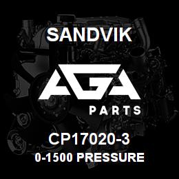 CP17020-3 Sandvik 0-1500 PRESSURE | AGA Parts