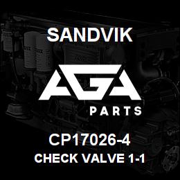 CP17026-4 Sandvik CHECK VALVE 1-1 | AGA Parts