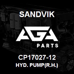 CP17027-12 Sandvik HYD. PUMP(R.H.) | AGA Parts