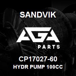 CP17027-60 Sandvik HYDR PUMP 100CC | AGA Parts