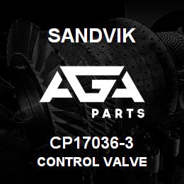 CP17036-3 Sandvik CONTROL VALVE | AGA Parts