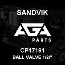 CP17191 Sandvik BALL VALVE 1/2" | AGA Parts