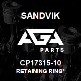 CP17315-10 Sandvik RETAINING RING* | AGA Parts
