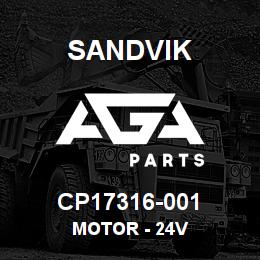 CP17316-001 Sandvik MOTOR - 24V | AGA Parts