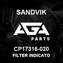 CP17316-020 Sandvik FILTER INDICATO | AGA Parts