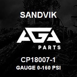 CP18007-1 Sandvik GAUGE 0-160 PSI | AGA Parts