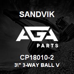 CP18010-2 Sandvik 3" 3-WAY BALL V | AGA Parts