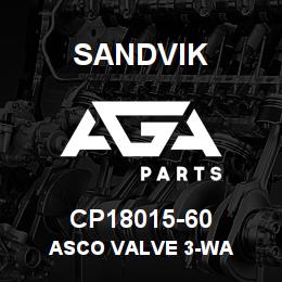 CP18015-60 Sandvik ASCO VALVE 3-WA | AGA Parts