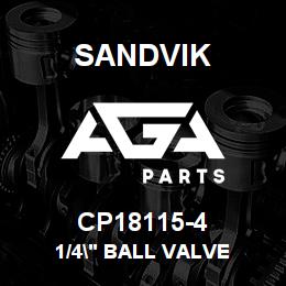 CP18115-4 Sandvik 1/4" BALL VALVE | AGA Parts