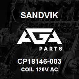 CP18146-003 Sandvik COIL 120V AC | AGA Parts