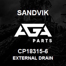 CP18315-6 Sandvik EXTERNAL DRAIN | AGA Parts
