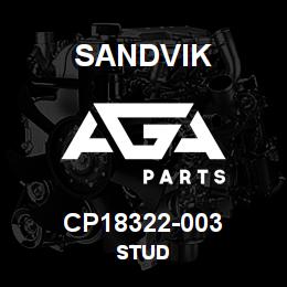 CP18322-003 Sandvik STUD | AGA Parts