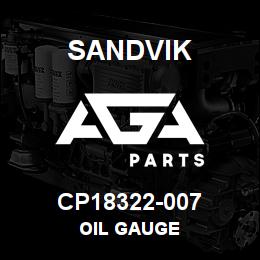 CP18322-007 Sandvik OIL GAUGE | AGA Parts