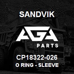 CP18322-026 Sandvik O RING - SLEEVE | AGA Parts
