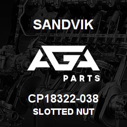 CP18322-038 Sandvik SLOTTED NUT | AGA Parts