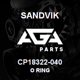CP18322-040 Sandvik O RING | AGA Parts