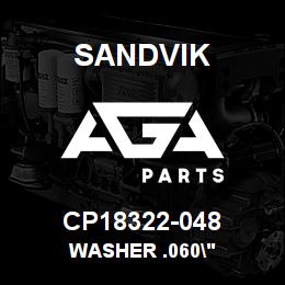 CP18322-048 Sandvik WASHER .060" | AGA Parts