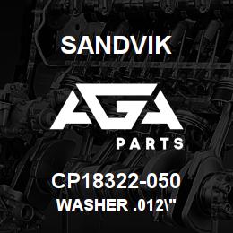 CP18322-050 Sandvik WASHER .012" | AGA Parts