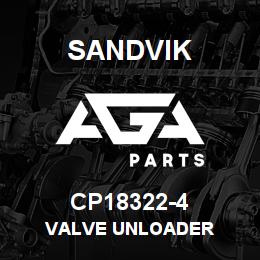 CP18322-4 Sandvik VALVE UNLOADER | AGA Parts