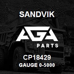 CP18429 Sandvik GAUGE 0-5000 | AGA Parts