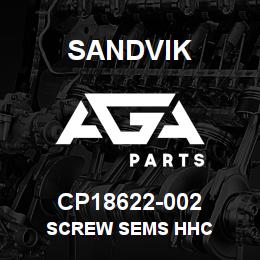 CP18622-002 Sandvik SCREW SEMS HHC | AGA Parts