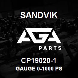 CP19020-1 Sandvik GAUGE 0-1000 PS | AGA Parts